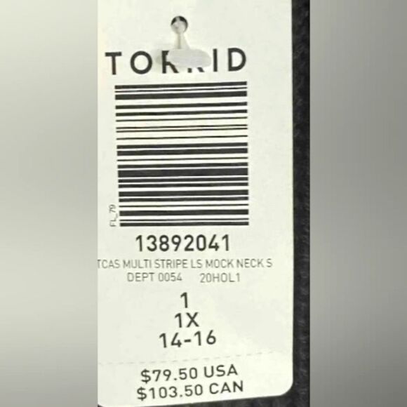 TORRID Plus Size -Multi Color Stripe Mock Neck Sweater Dress 1X - Picture 10 of 16